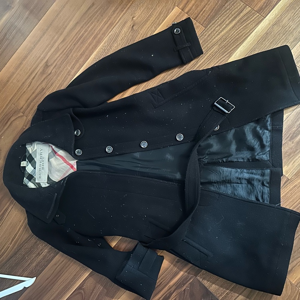Burberry Black Wool Coat